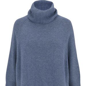 NWT Bishop And Young Holiday Casual Clutch Naomi Turtleneck Poncho In Provence